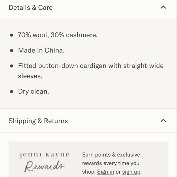 Jenni Kayne Cooper Wool Cashmere Crewneck Button Knit Cardigan Sweater Black - Picture 13 of 14